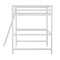 Emma and Oliver Ridley Twin Wood Loft Bed Frame with Protective Guardrails and Integrated Desk and Ladder for Use with Any 6-8" Thick Mattress